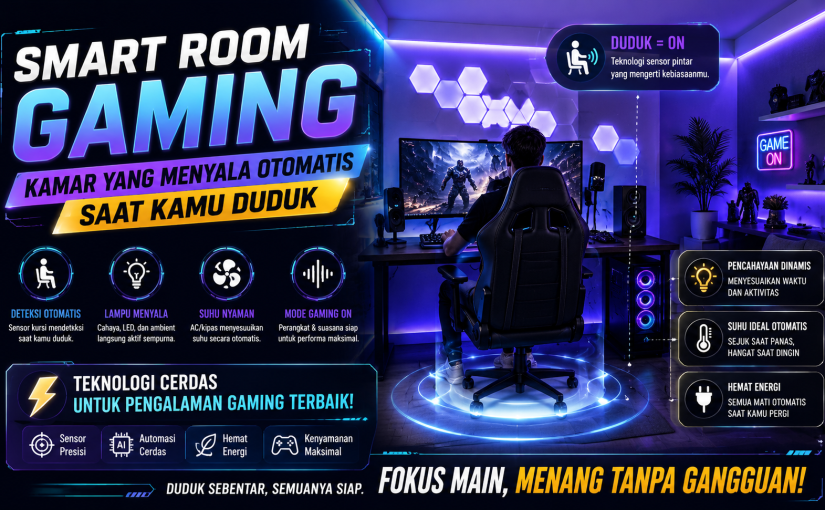 Smart Room Gaming: Kamar yang Menyala Otomatis Saat Kamu Duduk